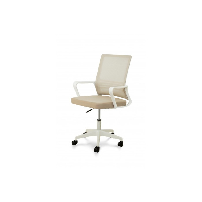 Стілець комп'ютерний Веб (білий/бежевий)
