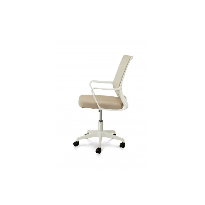 Стілець комп'ютерний Веб (білий/бежевий)