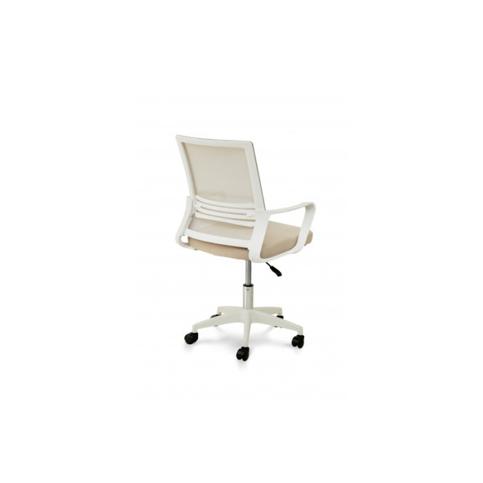 Стілець комп'ютерний Веб (білий/бежевий)