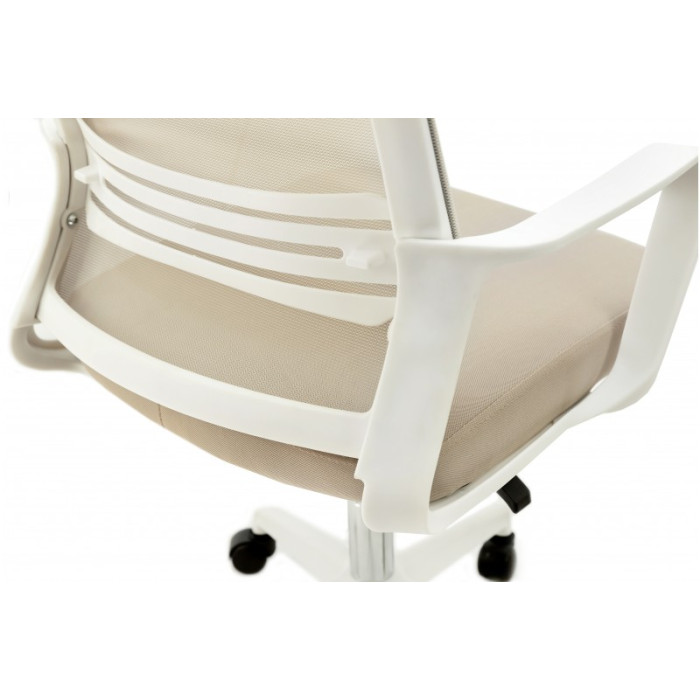 Стілець комп'ютерний Веб (білий/бежевий)