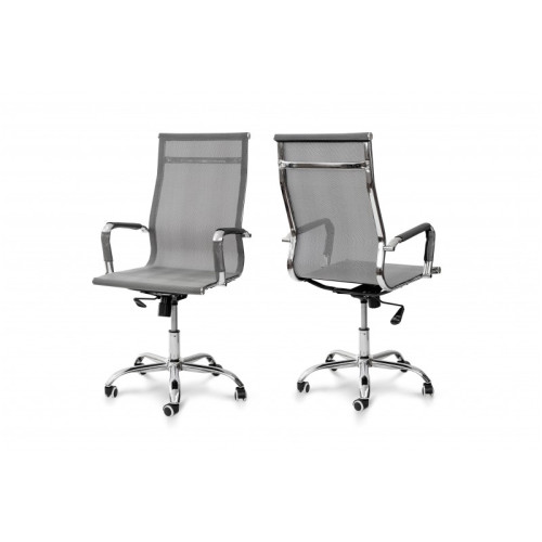 Стілець комп'ютерний Нетворк (PVC сітка сірий)