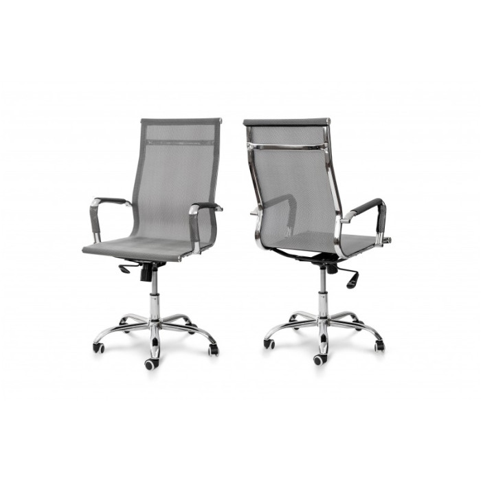 Стілець комп'ютерний Нетворк (PVC сітка сірий)