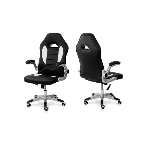 Стілець комп'ютерний Плей (Чорний/Білий)