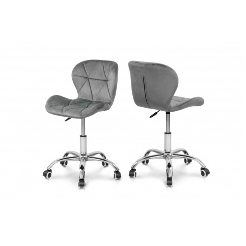 СТІЛЕЦЬ КОМП'ЮТЕРНИЙ РОККІ (велюр сірий)