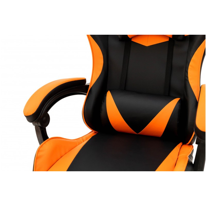 СТІЛЕЦЬ КОМП'ЮТЕРНИЙ СЛІМ (ЧОРНИЙ/Помаранчевий)