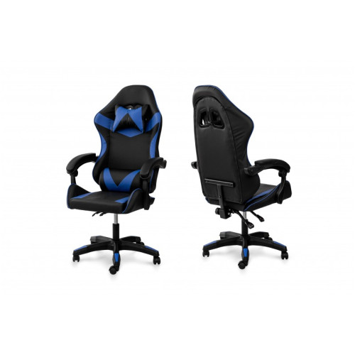 Стілець комп'ютерний Слім (чорний/синій)