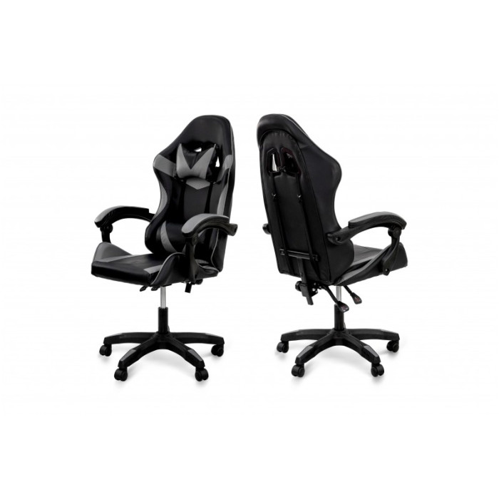 СТІЛЕЦЬ КОМП'ЮТЕРНИЙ СЛІМ (Чорно-сірий)