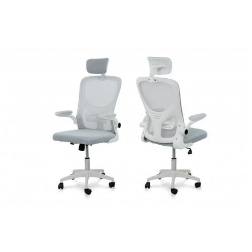 Стілець комп'ютерний Тонус (білий/світло-сірий)