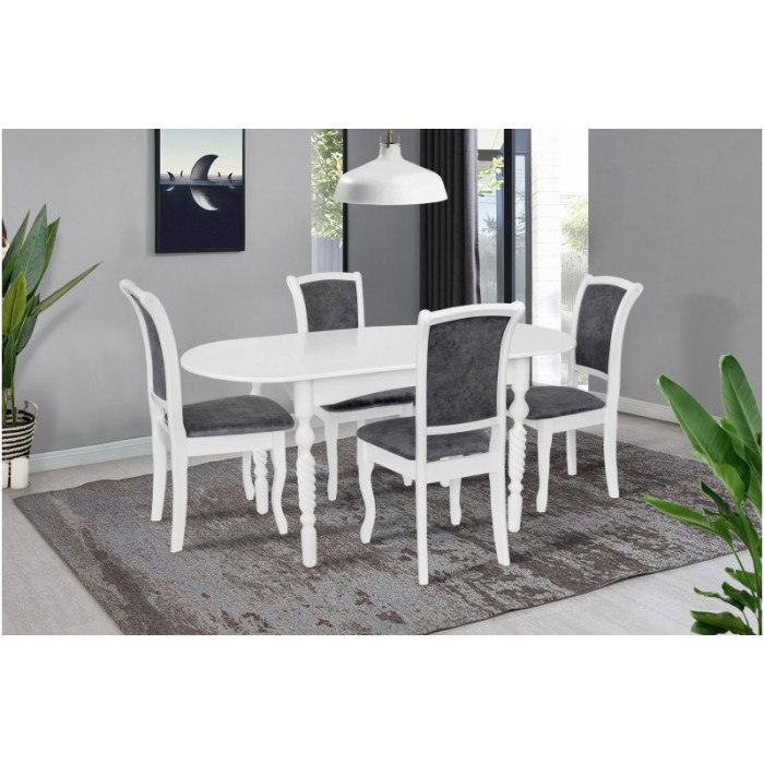 СТІЛ ОБІДНІЙ БРУНО (БІЛИЙ)