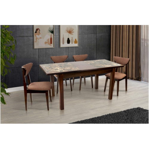 Стіл обідній Керамік (Темний Горіх)