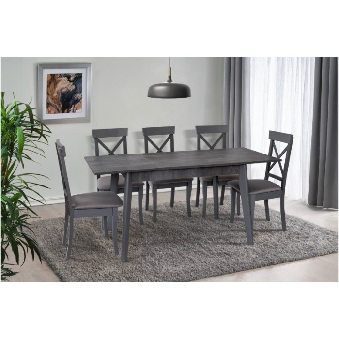 СТІЛ ОБІДНІЙ ПОРТЛЕНД (СІРИЙ/СІРИЙ)