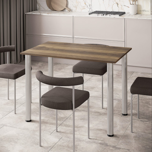 Обідній стіл на кухню або вітальню з металевими ніжками Скай