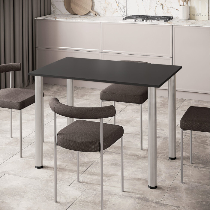 Обідній стіл на кухню або вітальню з металевими ніжками Скай