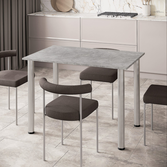 Обідній стіл на кухню або вітальню з металевими ніжками Скай