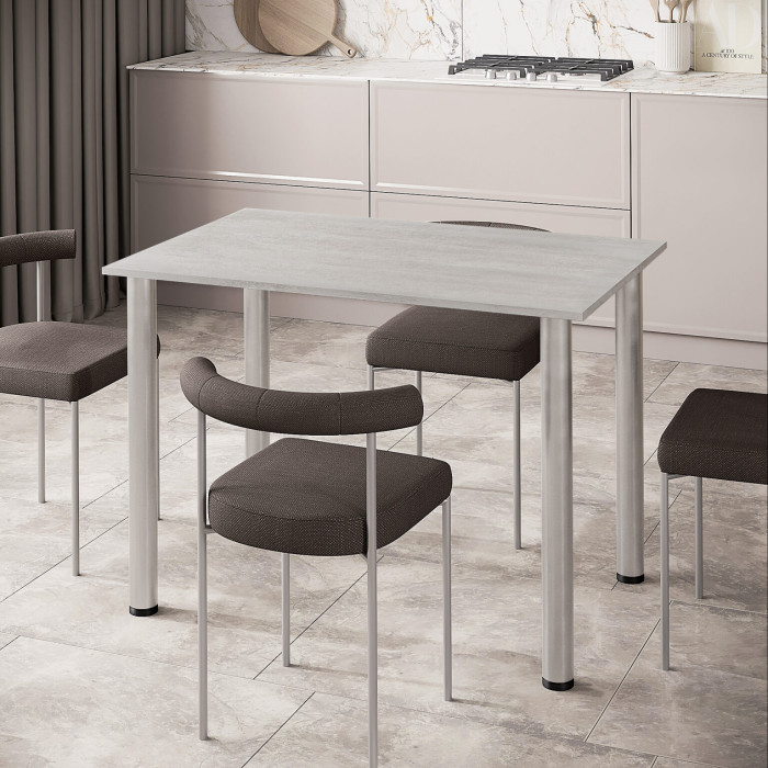 Обідній стіл на кухню або вітальню з металевими ніжками Скай