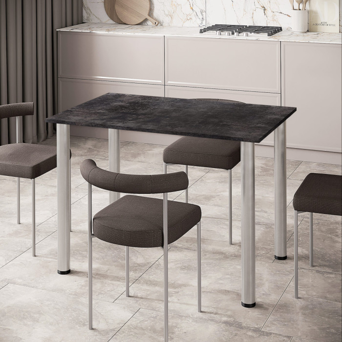 Обідній стіл на кухню або вітальню з металевими ніжками Скай