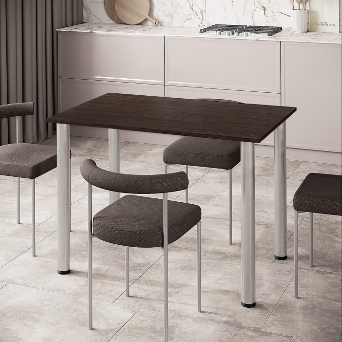 Обідній стіл на кухню або вітальню з металевими ніжками Скай