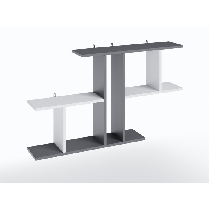 Полиця настінна для декору та книг у робочий кабінет