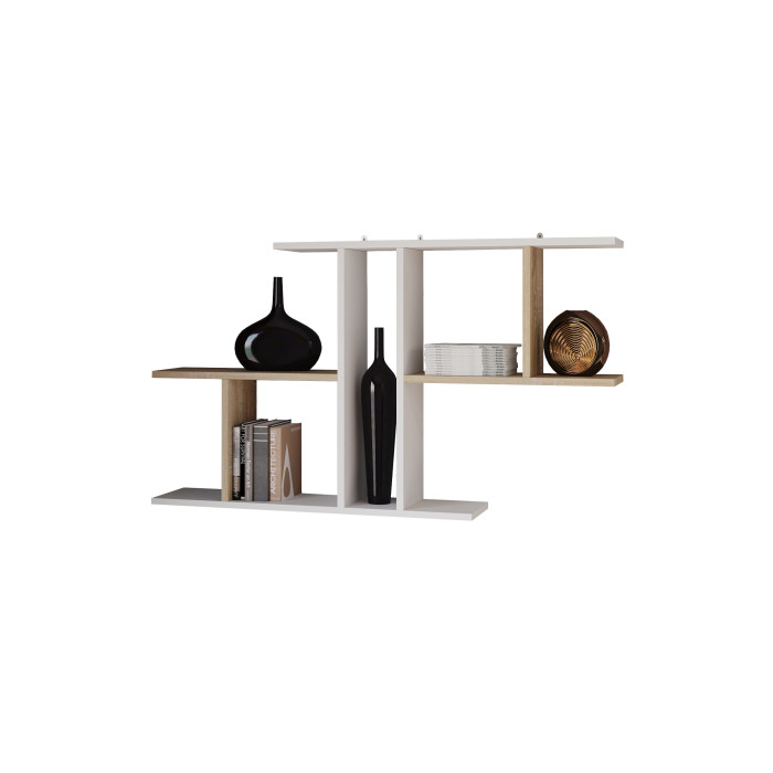 Полиця настінна для декору та книг у робочий кабінет