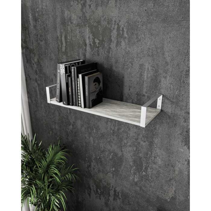 Полиця настінна для книг та декору | Прямокутник | ширина 60 см