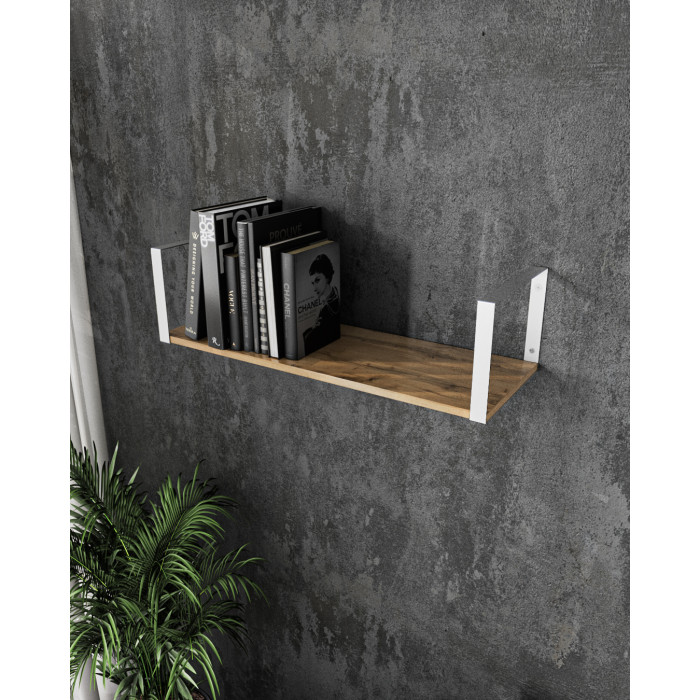 Полиця настінна для книг та декору | стиль Лофт | ширина 80 см