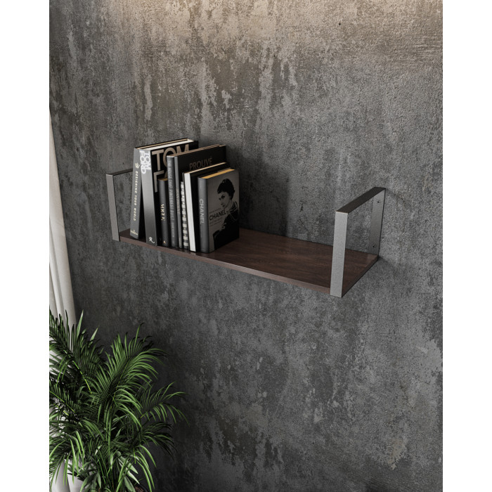 Полиця настінна для книг та декору | стиль Лофт | ширина 80 см