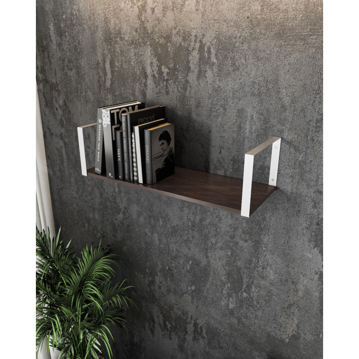 Полиця настінна для книг та декору | стиль Лофт | ширина 80 см