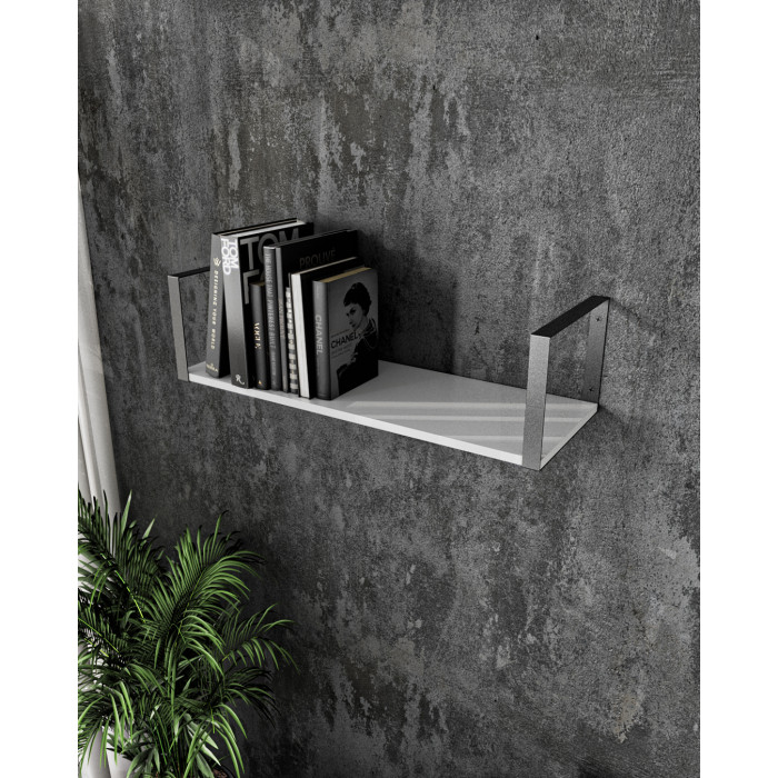 Полиця настінна для книг та декору | стиль Лофт | ширина 80 см