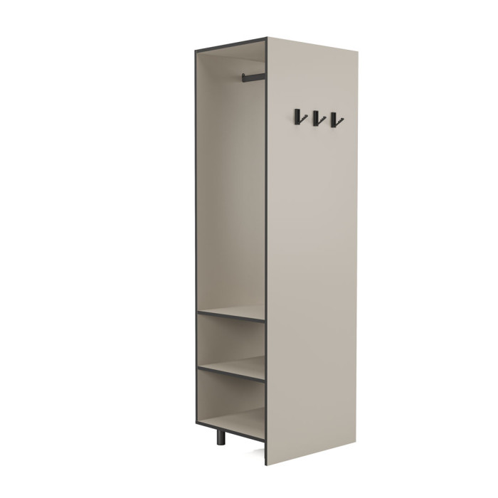 Прихожа з штангою для одягу, дзеркалом, столиком та гачками