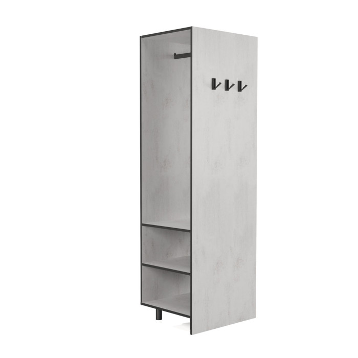 Прихожа з штангою для одягу, дзеркалом, столиком та гачками