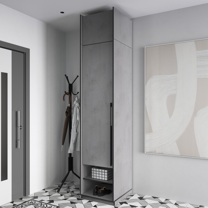 Шафа розпашна зі штангою на одну дверку