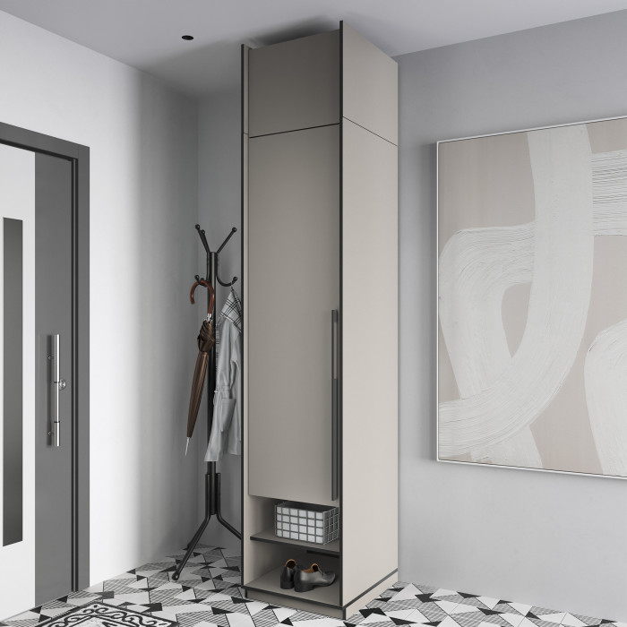 Шафа розпашна зі штангою на одну дверку