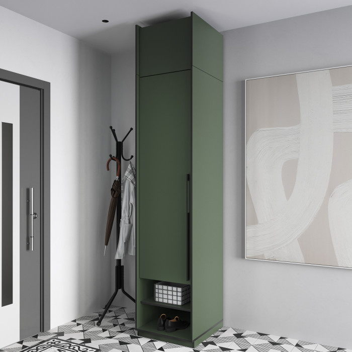 Шафа розпашна зі штангою на одну дверку