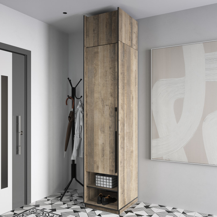 Шафа розпашна зі штангою на одну дверку