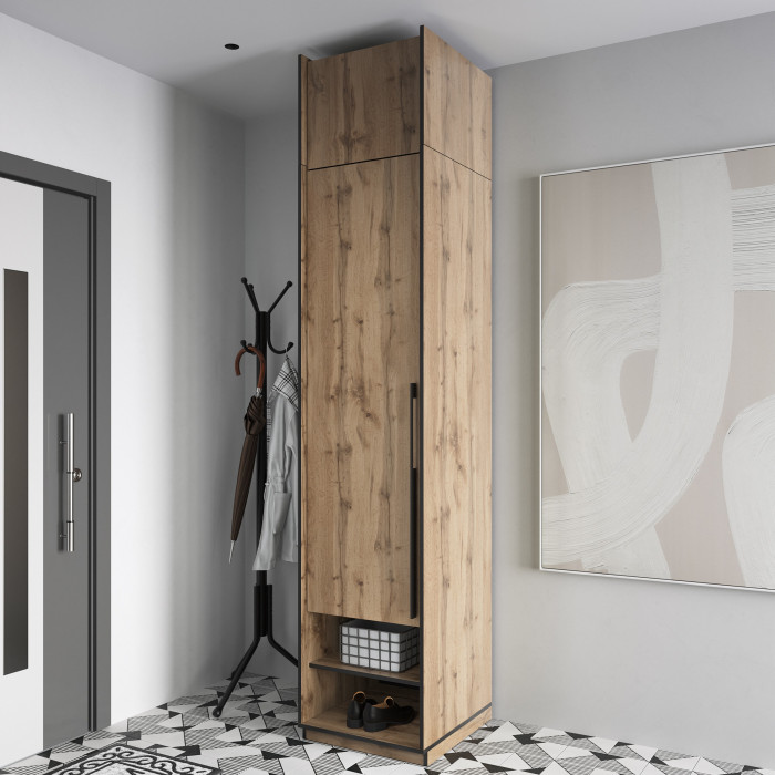 Шафа розпашна зі штангою на одну дверку