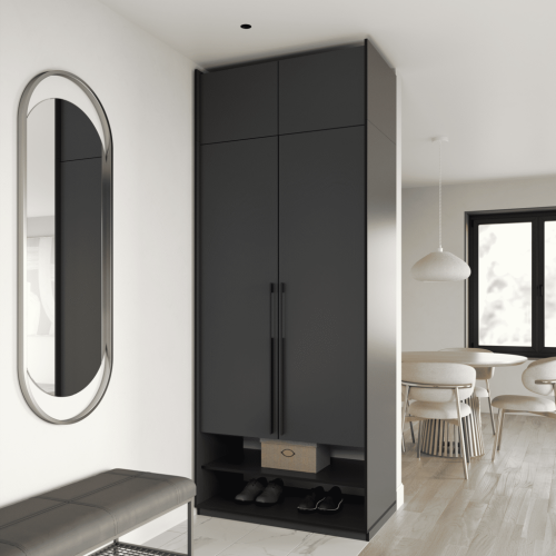 Шафа розпашна з трубою на 2 дверки