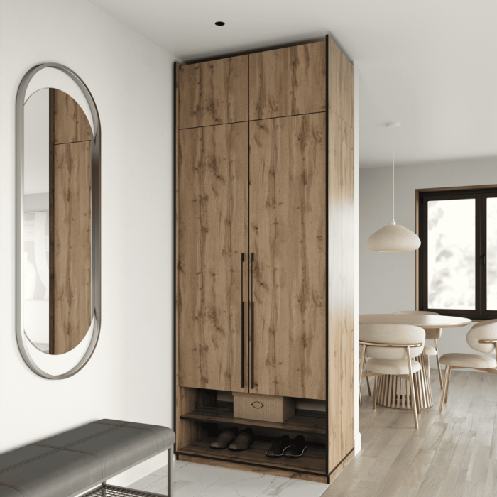 Шафа розпашна на 2 дверки з полицями