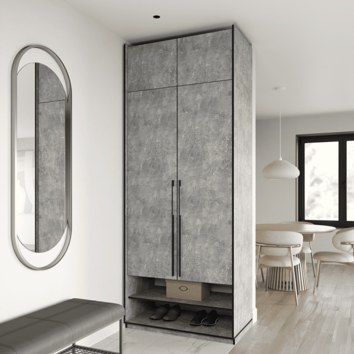 Шафа розпашна на 2 дверки з полицями