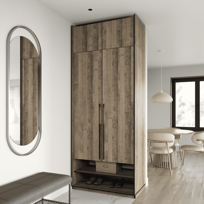 Шафа розпашна на 2 дверки з полицями