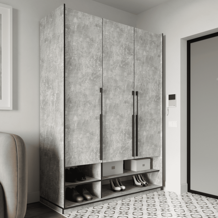 Шафа розпашна з полицями на 3 дверки