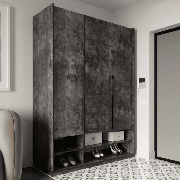 Шафа розпашна з полицями на 3 дверки