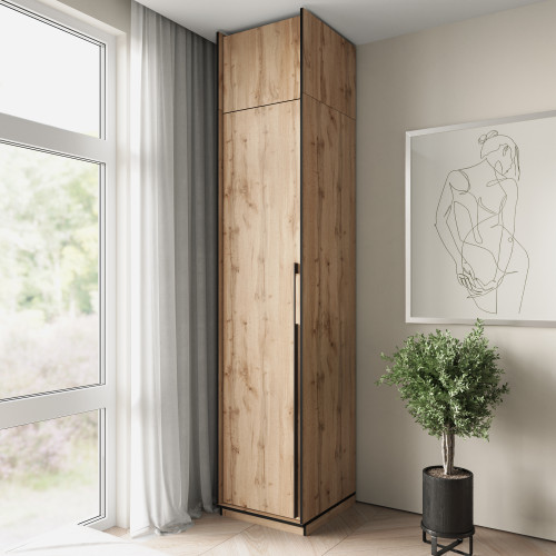 Шафа-пенал розпашна з штангою на одну дверку