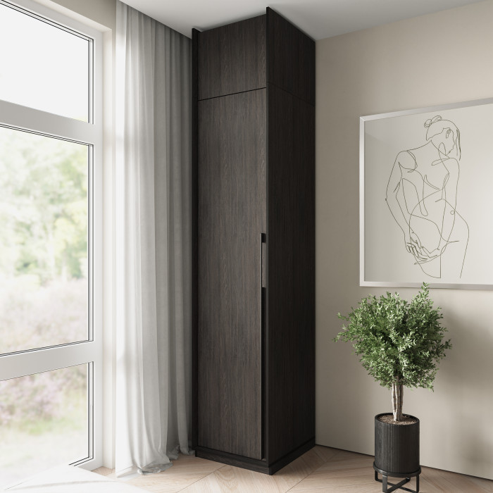 Шафа-пенал розпашна з штангою на одну дверку