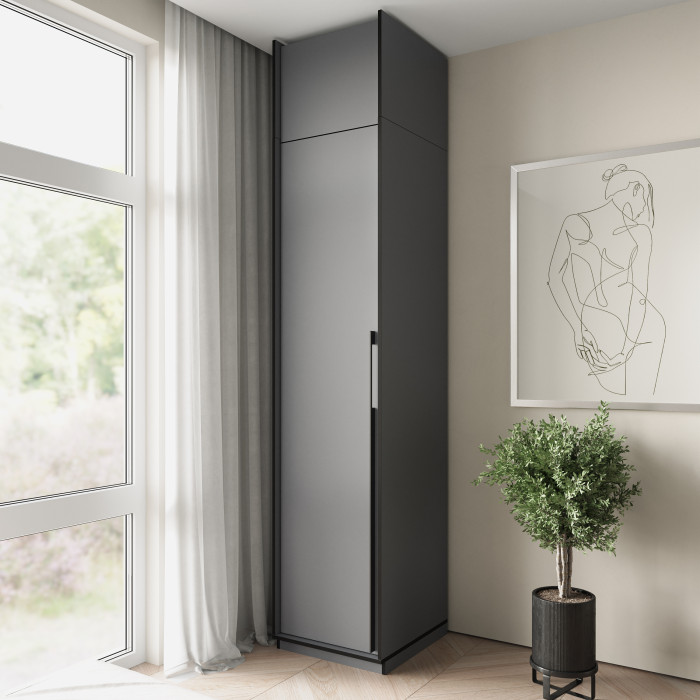 Шафа-пенал розпашна з штангою на одну дверку