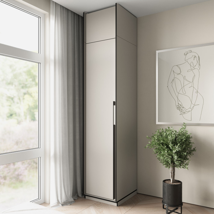 Шафа-пенал розпашна з штангою на одну дверку