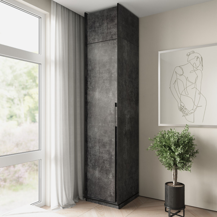 Шафа-пенал розпашна з штангою на одну дверку