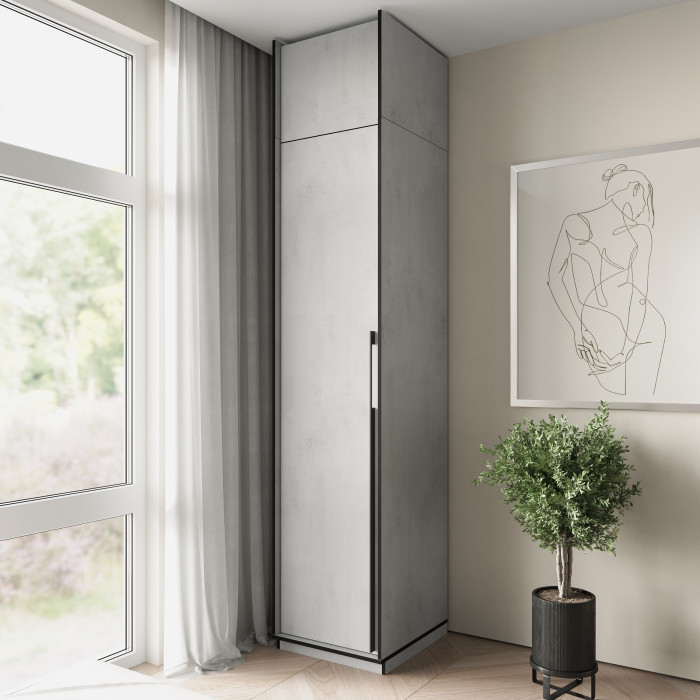 Шафа-пенал розпашна з штангою на одну дверку