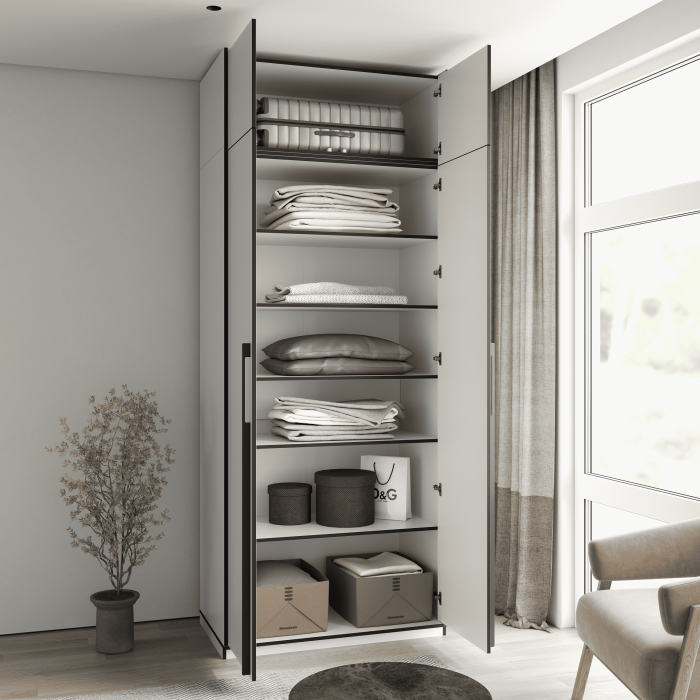 Шафа розпашна з полицями на 2 дверки