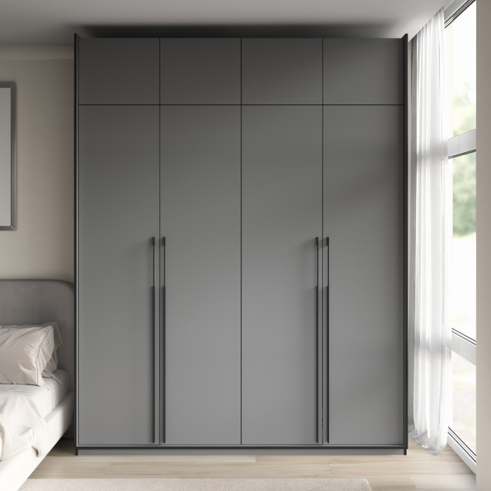 Шафа розпашна з полицями на 4 дверки