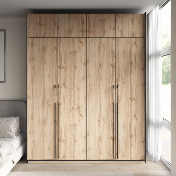 Шафа розпашна з полицями на 4 дверки